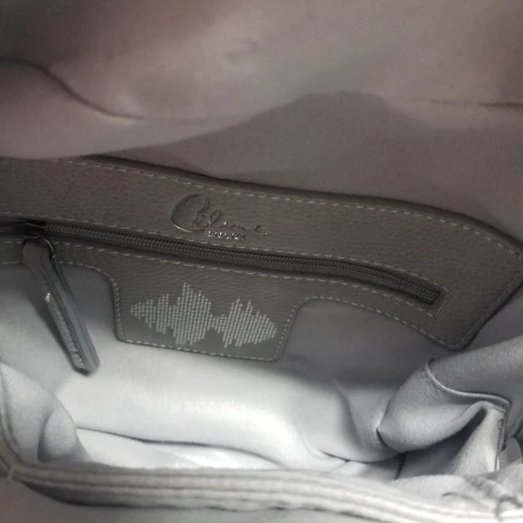 Celine Dion Light Gray Floral Mini Backpack - Picture 10 of 12